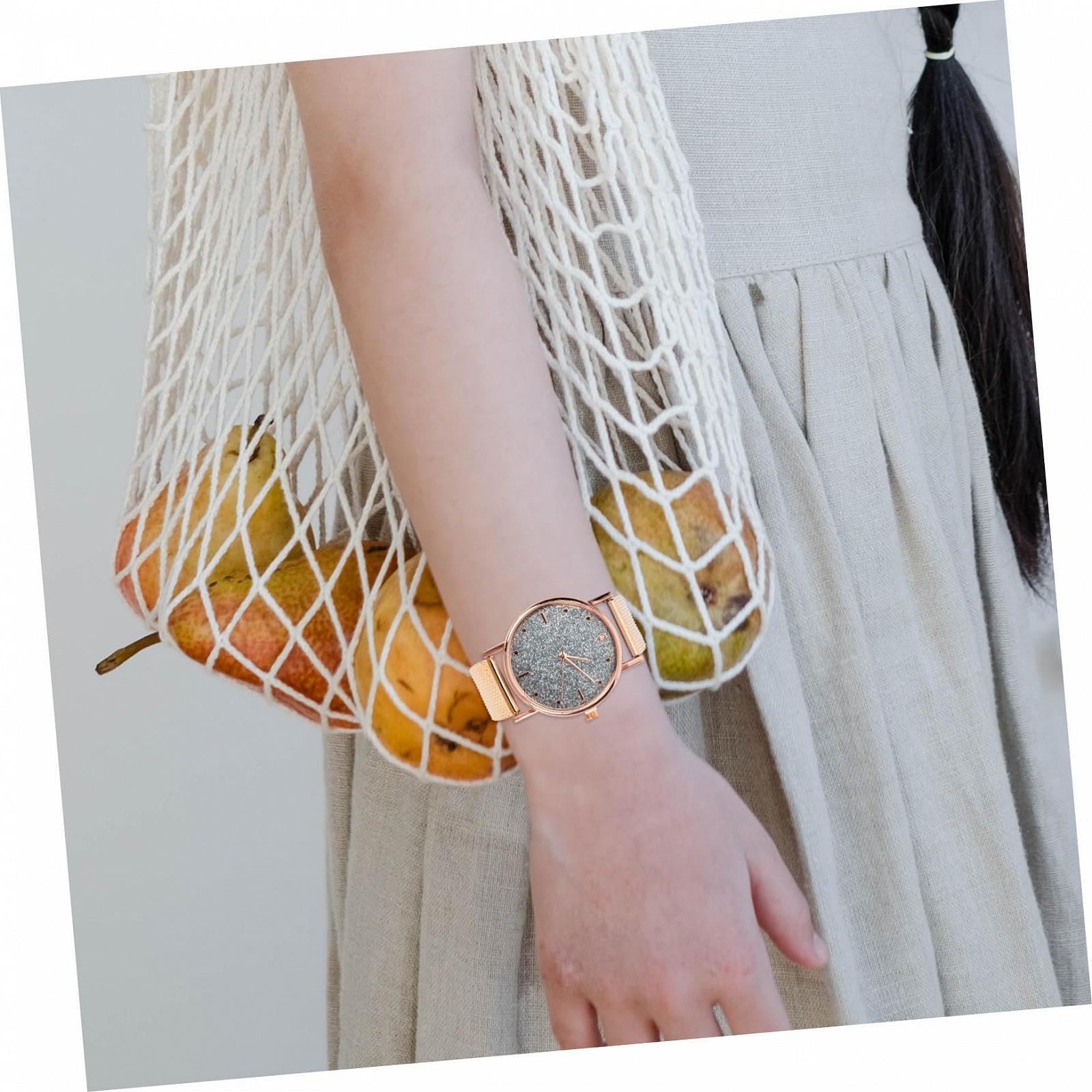 Часы кварцевые PartyKindom Женские Розовый Золотистый, фото №7 Часы кварцевые PartyKindom Женские Розовый Золотистый, фото №7