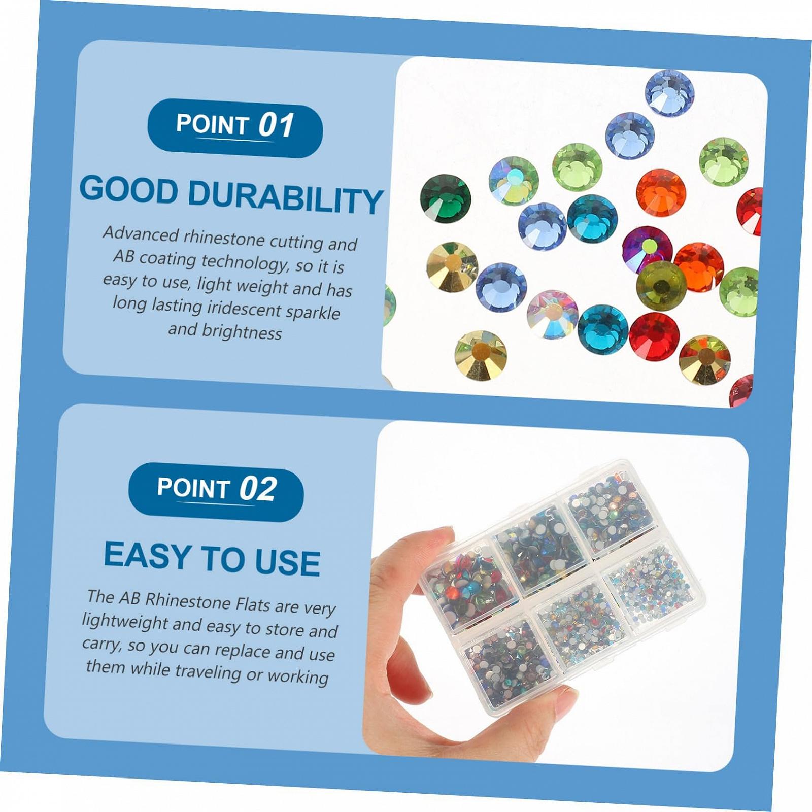 Плоскі стрази minkissy 3 Набори Аксесуари для нігтів, фото №3