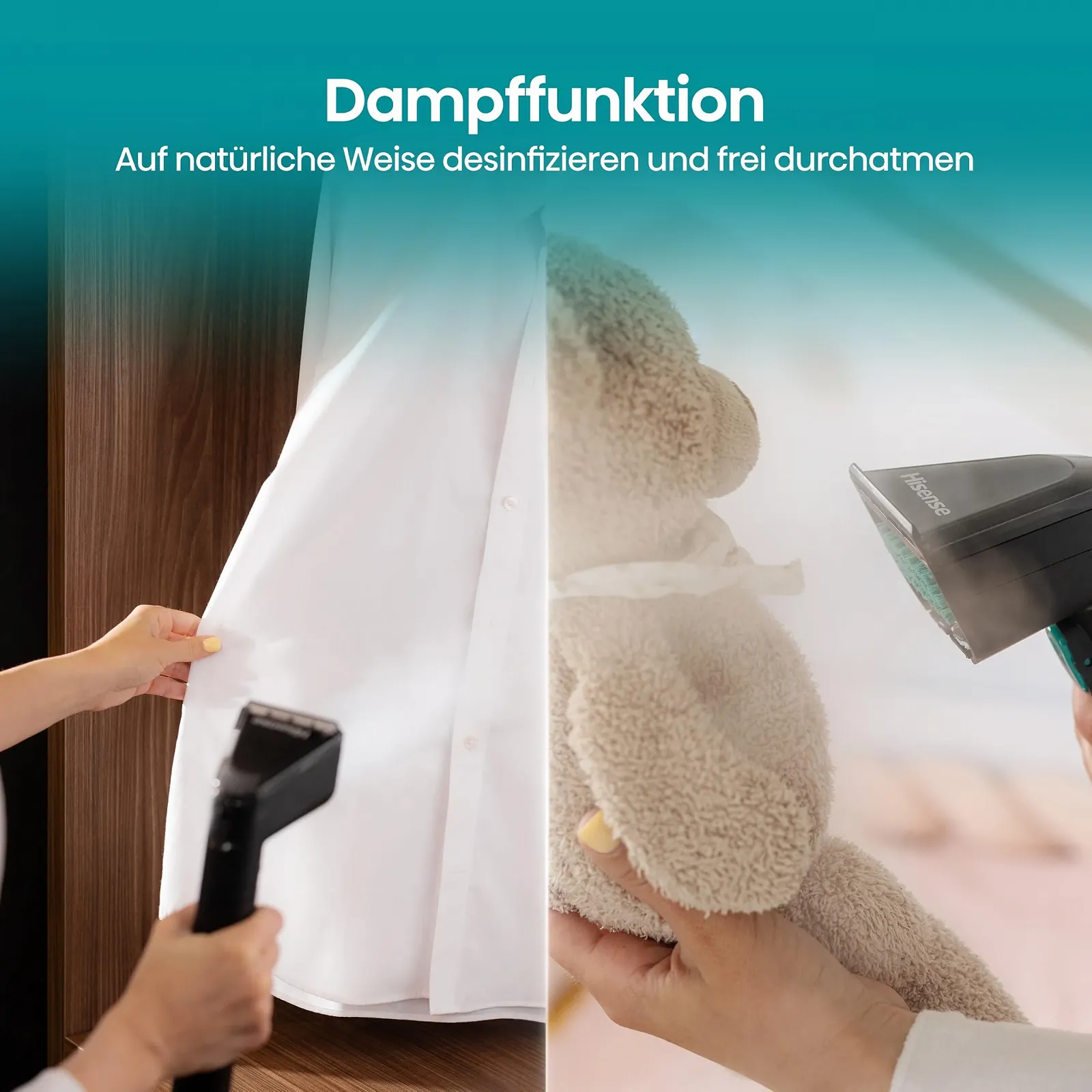 Пароочисник Hisense HSSC007A 1500 W 1.8 L 2-в-1 4 режими, фото №5