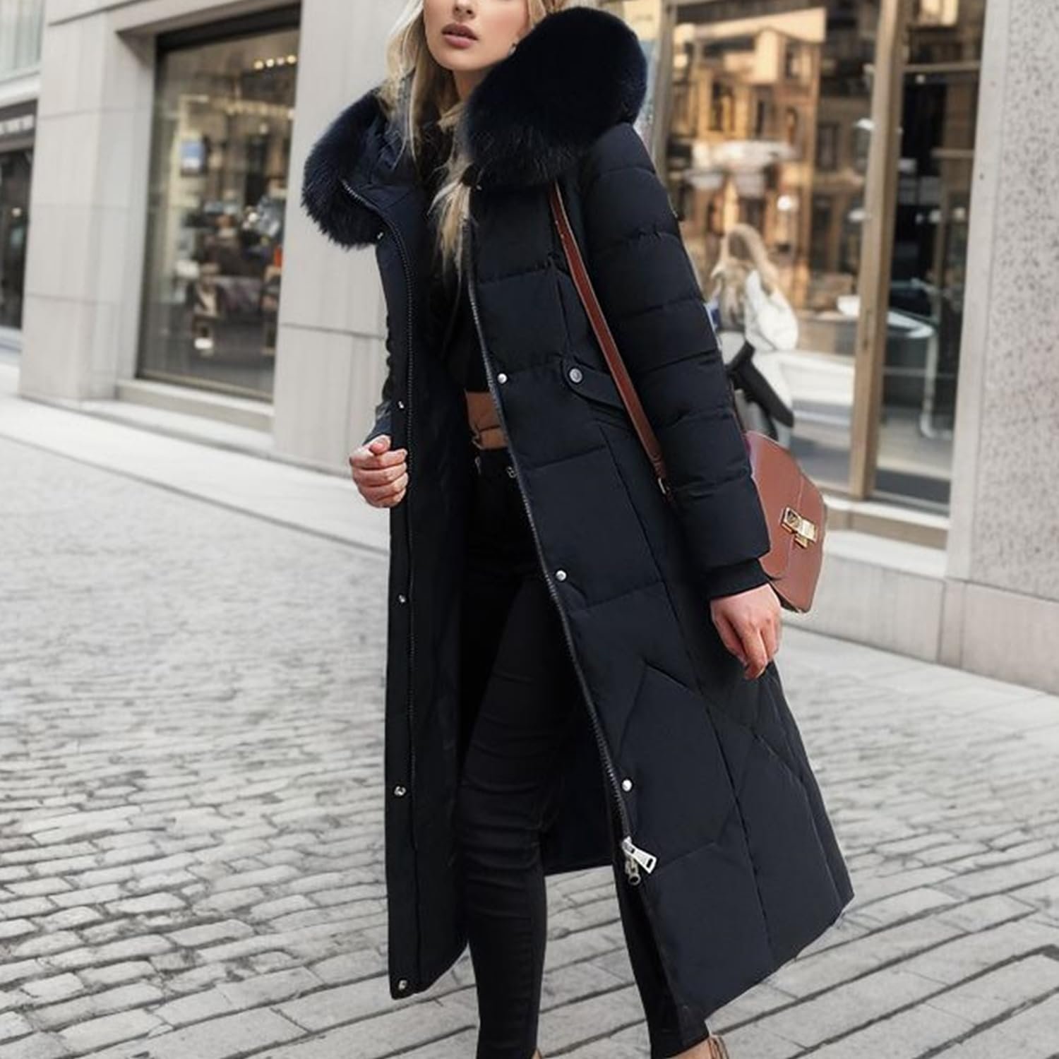 Пуховик Laemilia Длинный Теплый С Капюшоном, фото №4 Пуховик Laemilia Длинный Теплый С Капюшоном, фото №4