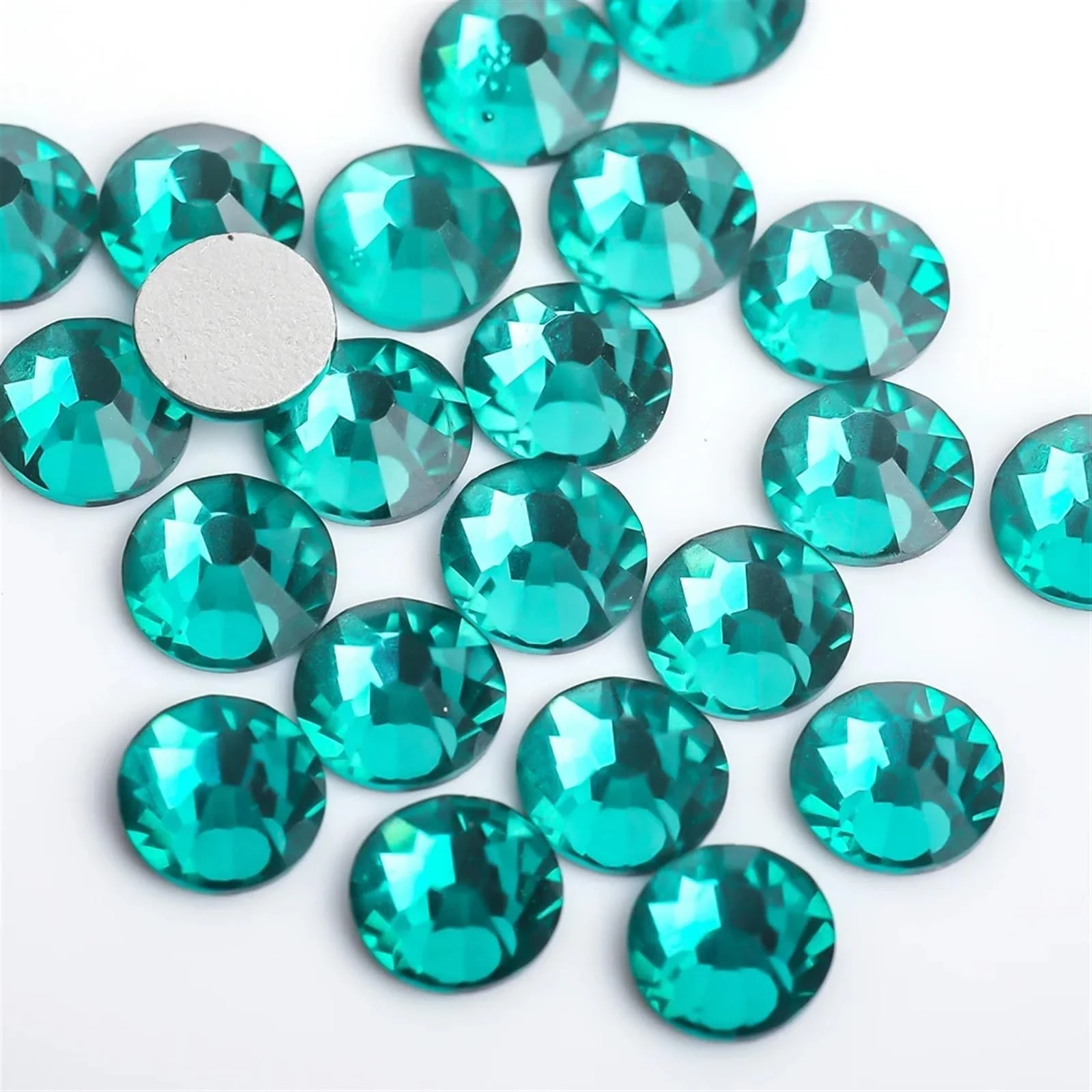 Стрази Hot Fix для рукоділля 144 шт 3D кристали, прикраси Green Zircon, SS20, фото №1