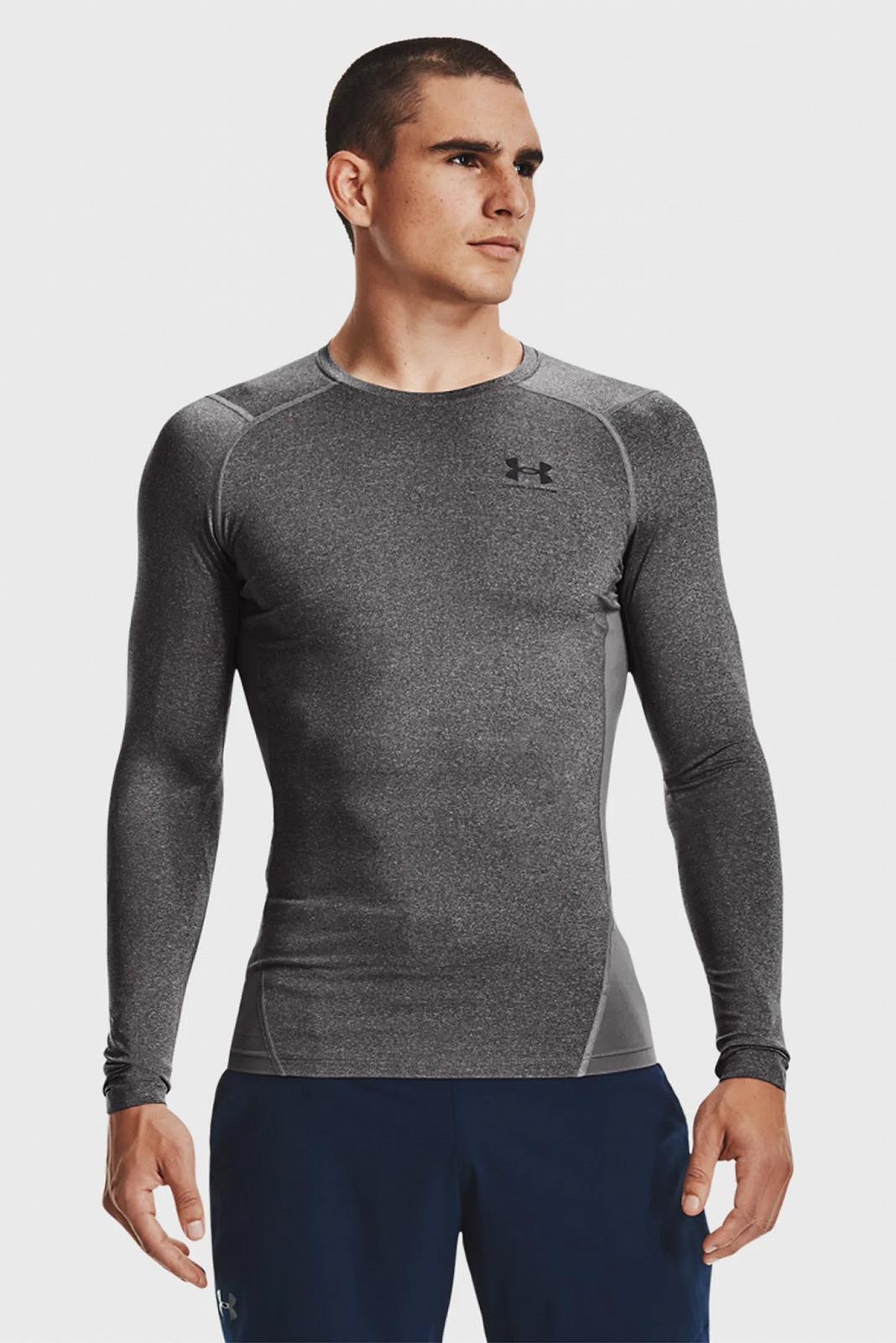 Лонгслів UA HG Armour Comp LS сірий  S, фото №1