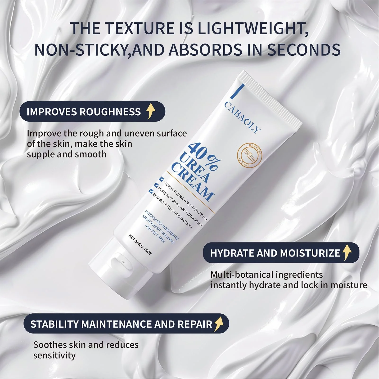 Крем для ног и рук Urea 40% для сухой и потрескавшейся кожи 50 г, фото №6