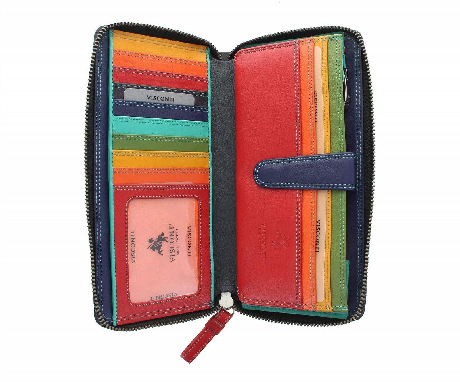 Кошелек Visconti Spectrum Collection IRIS Кожаный с молнией и RFID защитой SP33, фото №1