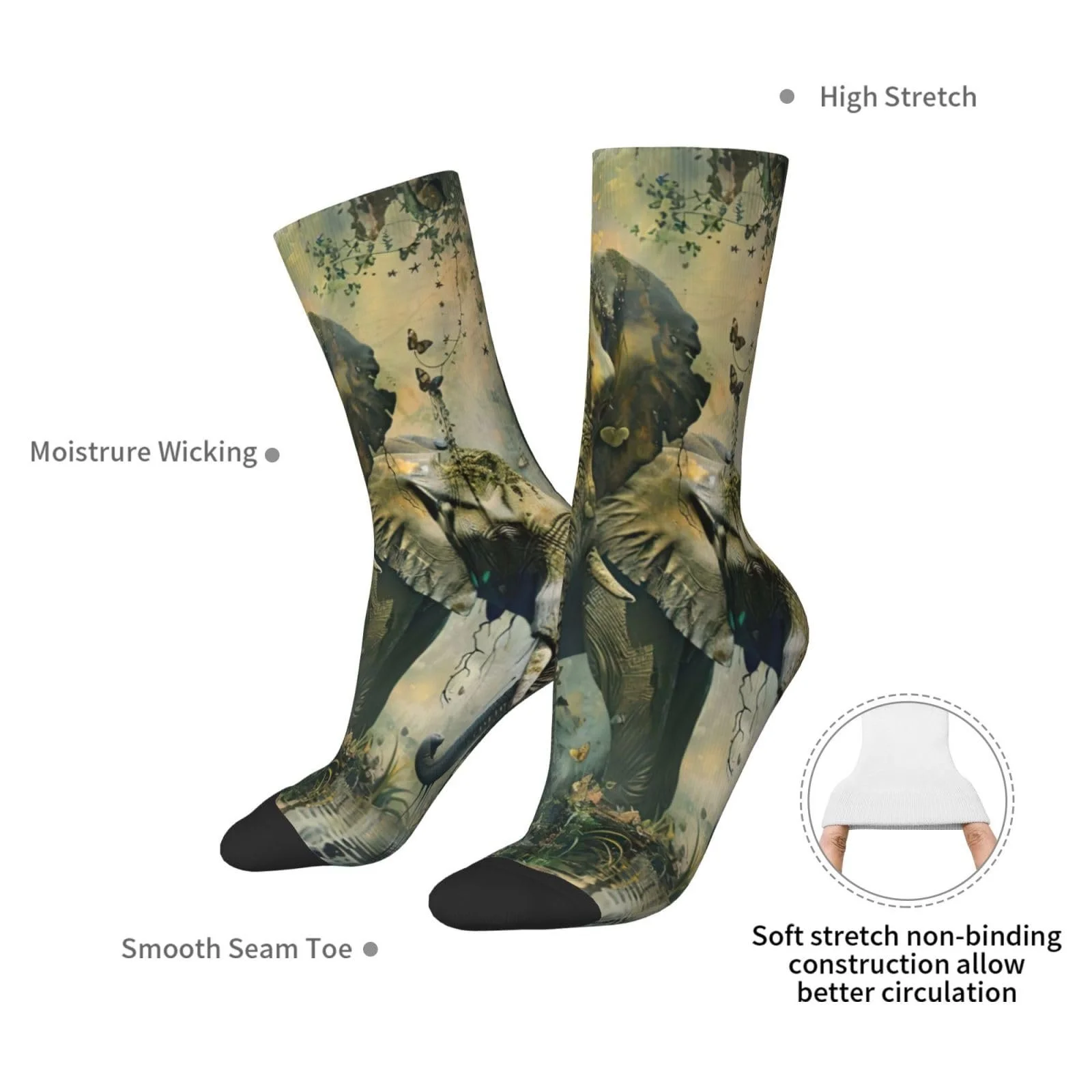 Шкарпетки Слоник (малюнок) для спорту, щоденного носіння, фото №7