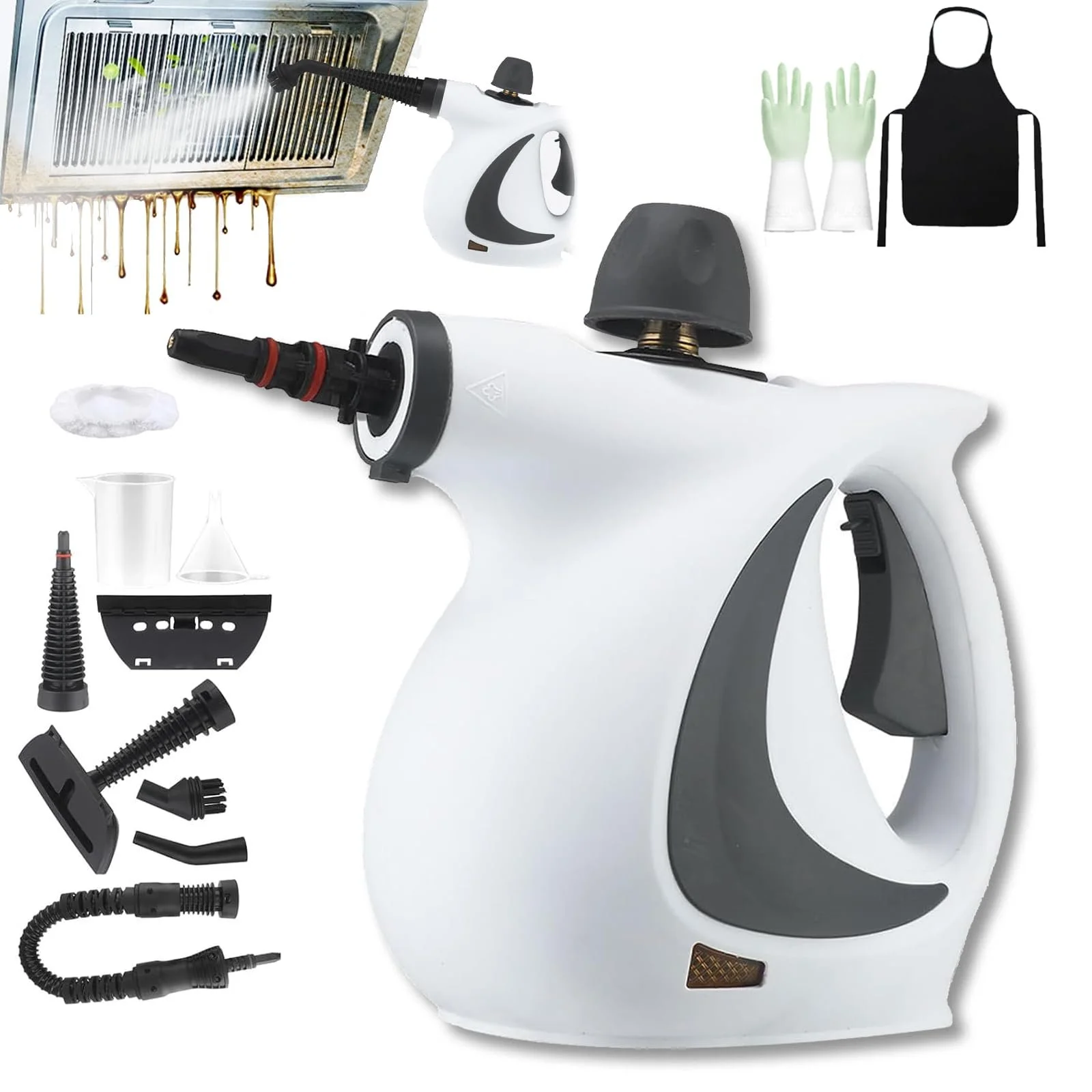 Пароочисник Red Hut 2025 Upgrade 1050 W 3.2 бар 350 мл Сірий, фото №1