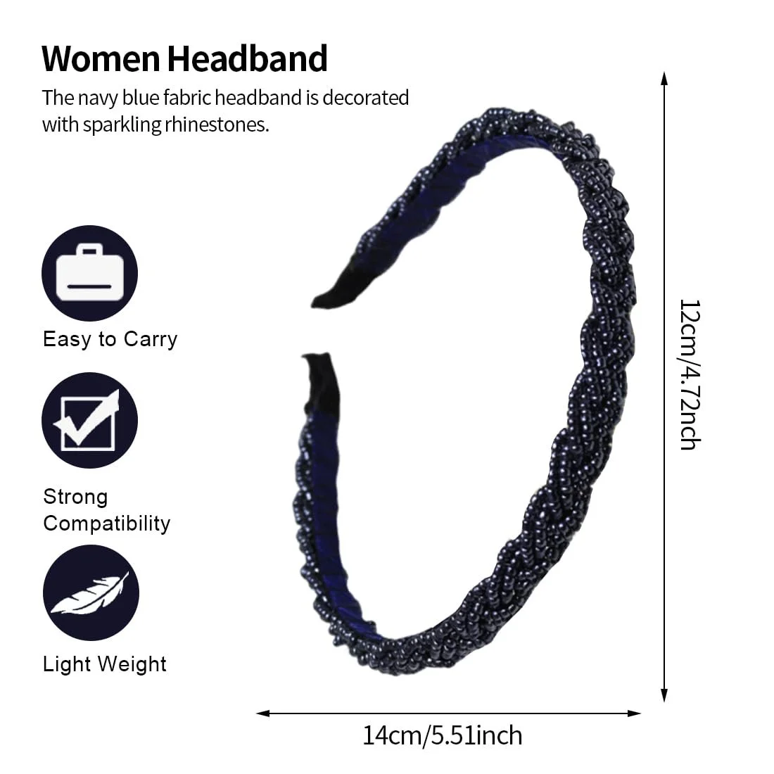 Обруч для волос плетеный YUZNA, фото №2