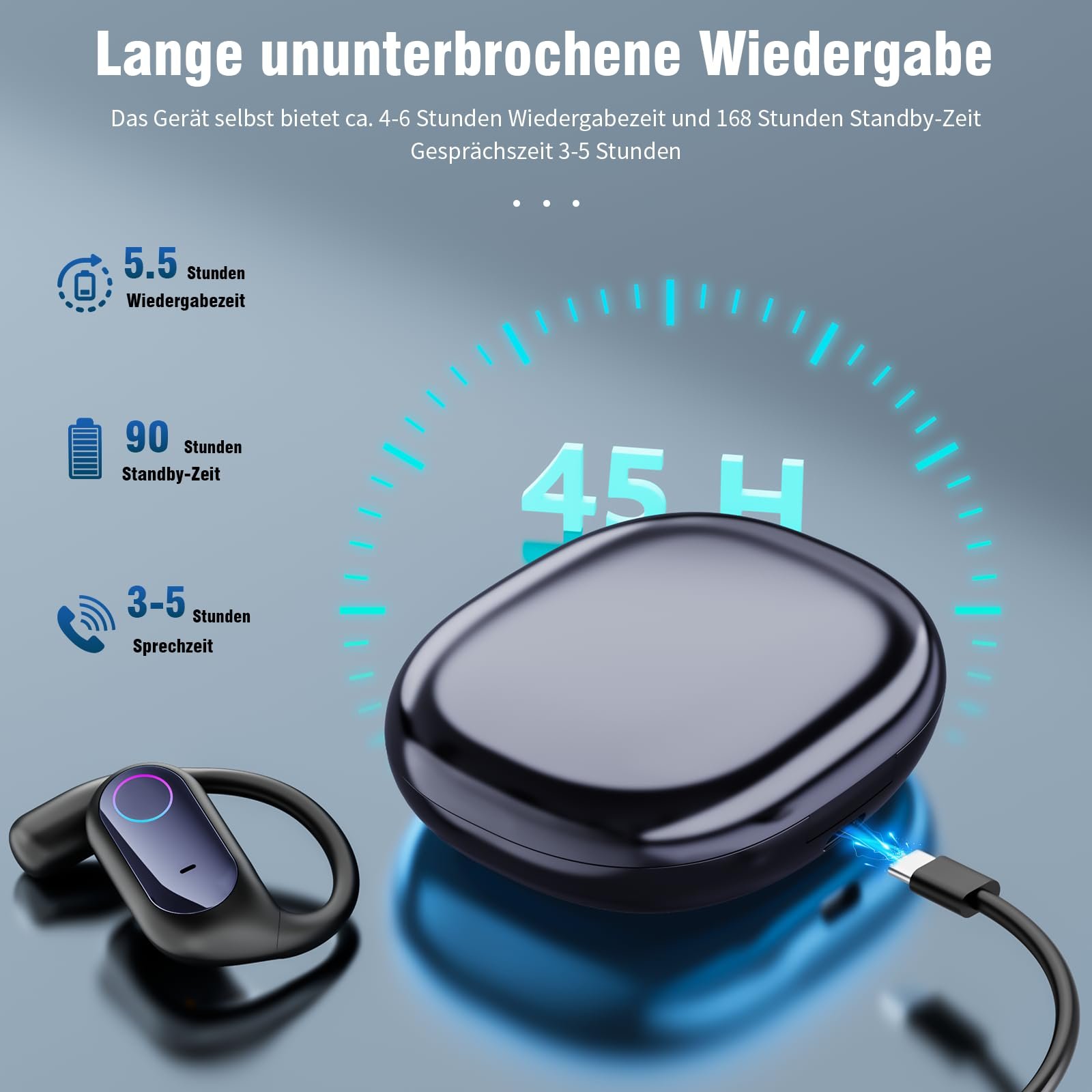 Навушники-перекладач KI 3 в 1, 164 мови, фото №6