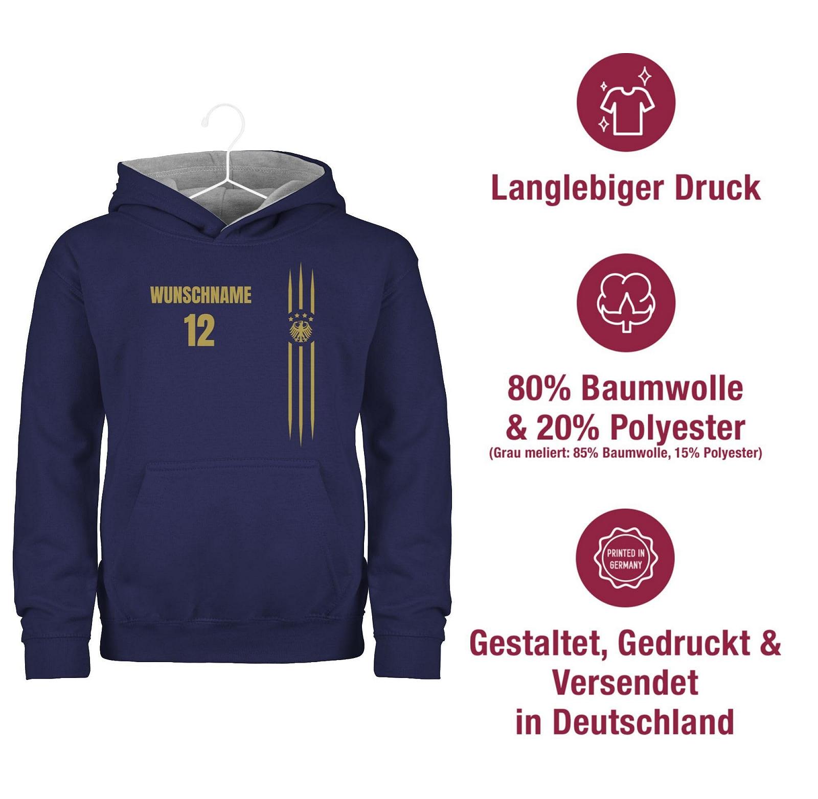 Худи Shirtracer С именем Персонализированный для детей мальчиков девочек - 2024 Футбольный чемпионат Европы Фан-атрибутика - Германия Имя и номер, фото №4