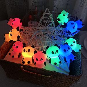 Гирлянда Riaxuebiy Фея, 10 LED, 1,65 м, Панда, разноцветный - Фото 1