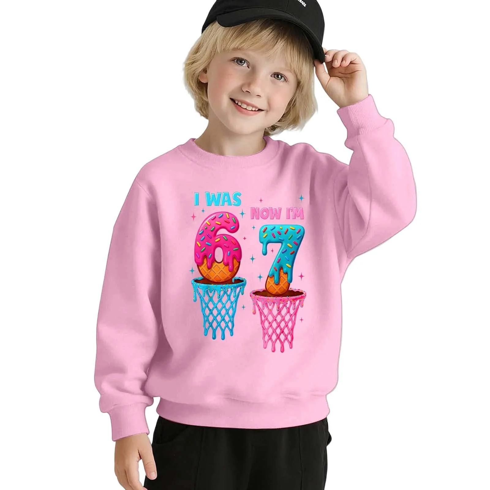 Детская толстовка для девочки, детский свитшот, детская рубашка с длинными рукавами для мальчика, пуловер, теплый свитшот с круглым вырезом, уютная толстовка с длинными рукавами и принтом 67, фото №5
