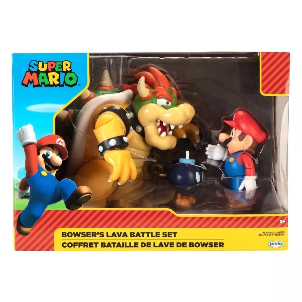 Набор фигурок Марио Nintendo Super Mario Боузер 18 см против Марио (Волна 1), фото №4
