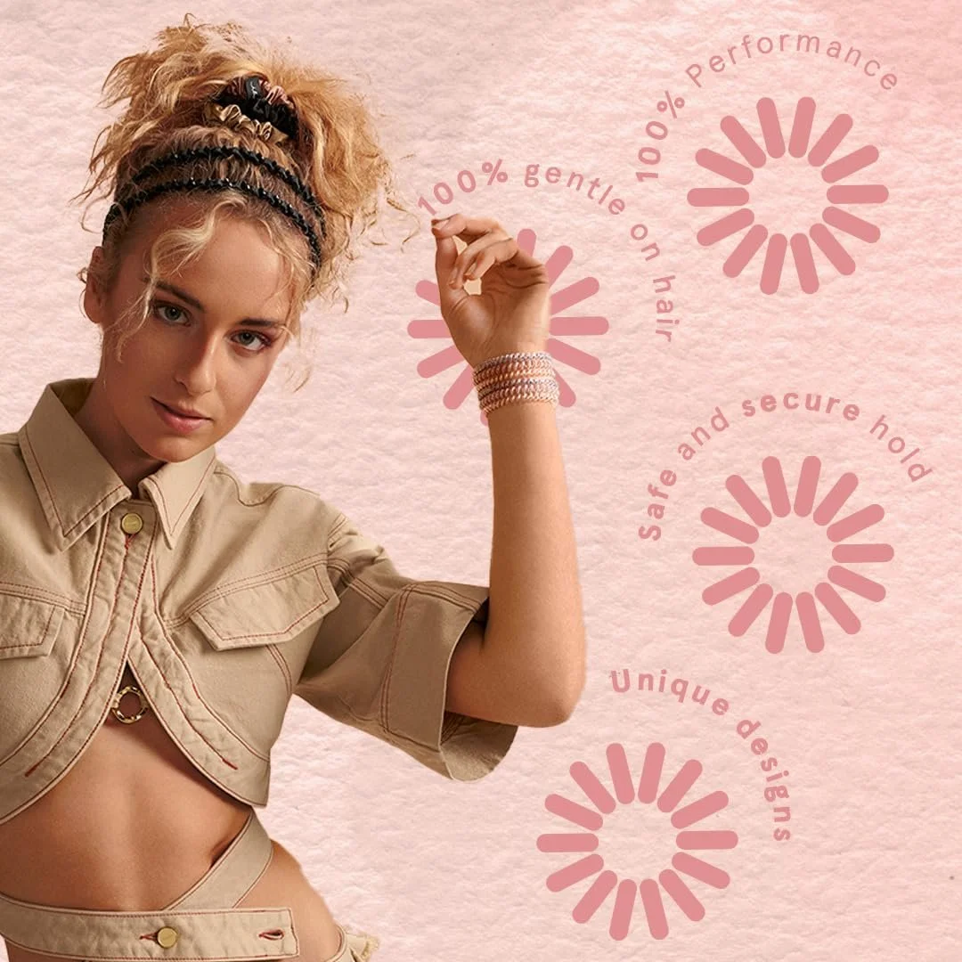 Обруч invisibobble Hairhalo True Dark Sparkle Чорний, фото №3