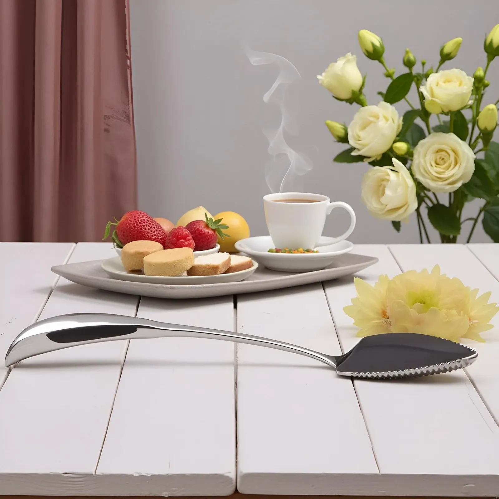 Ложка для грейпфрута з довгою ручкою з нержавіючої сталі 15.5 см, фото №3