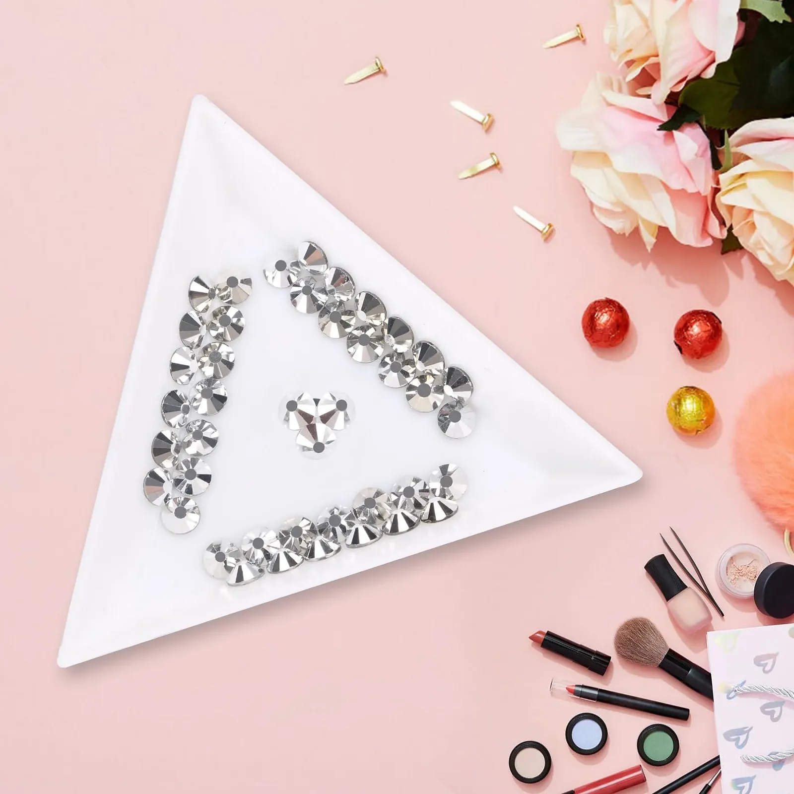 Стрази Срібні 4,8 мм (SS20, 576 штук), Jet SS10, 2880 штук, фото №4