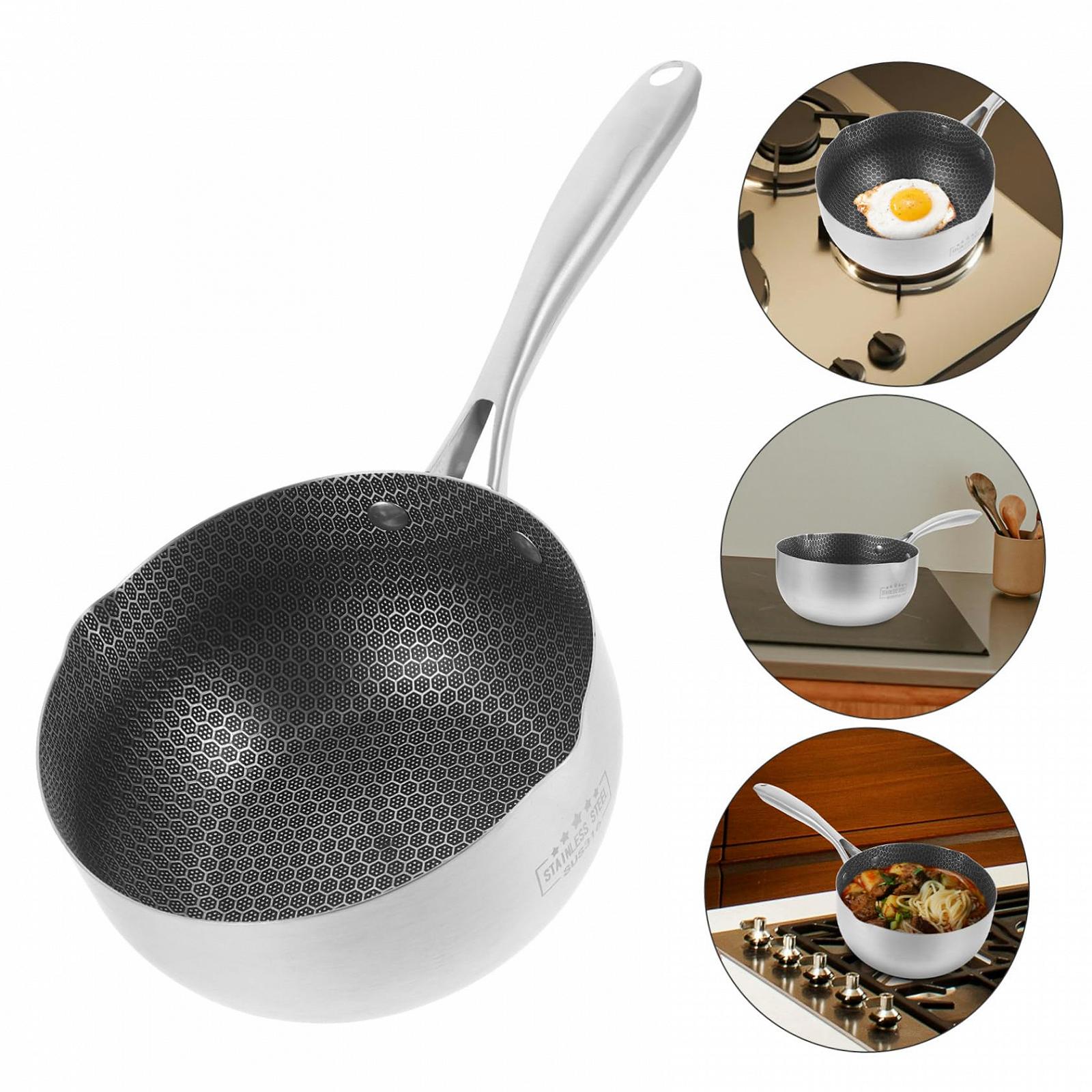 Сковорідка PRETYZOOM Snow Wok Полірована Антипригарне Покриття Нержавіюча Сталь, фото №7