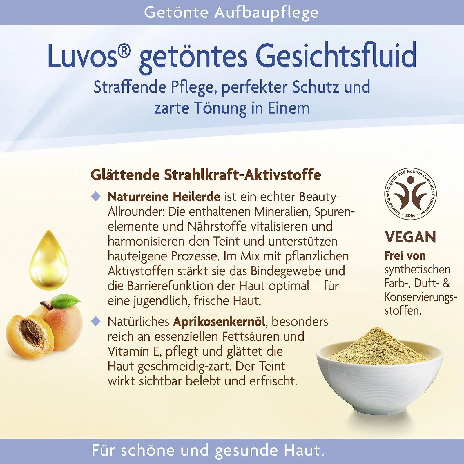 Флюїд для обличчя LUVOS Natural cosmetic light тонуючий 50 мл, фото №6 Флюїд для обличчя LUVOS Natural cosmetic light тонуючий 50 мл, фото №6