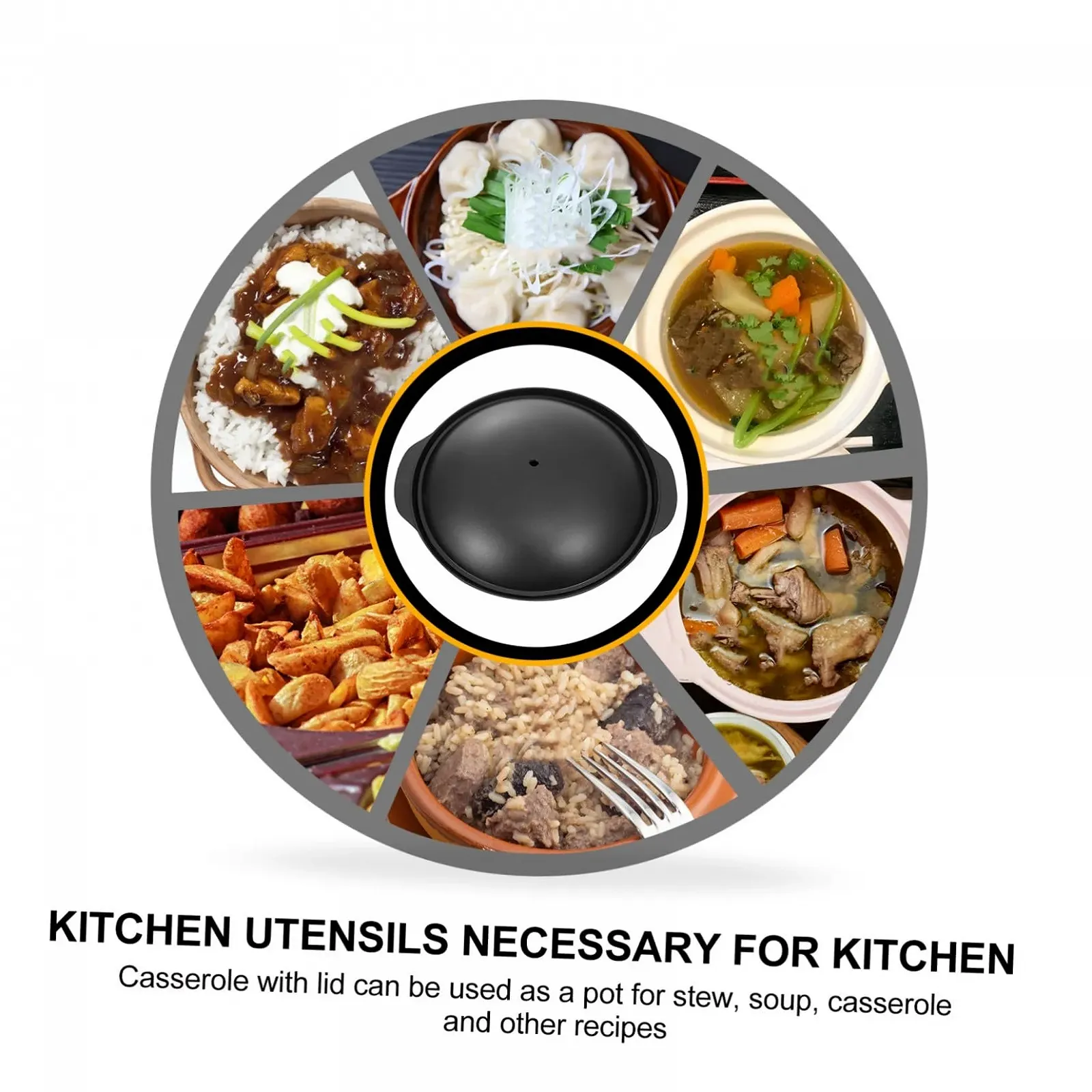 Каструля алюмінієва чорна жаростійка з кришкою антипригарна для рису та тушкування, фото №4