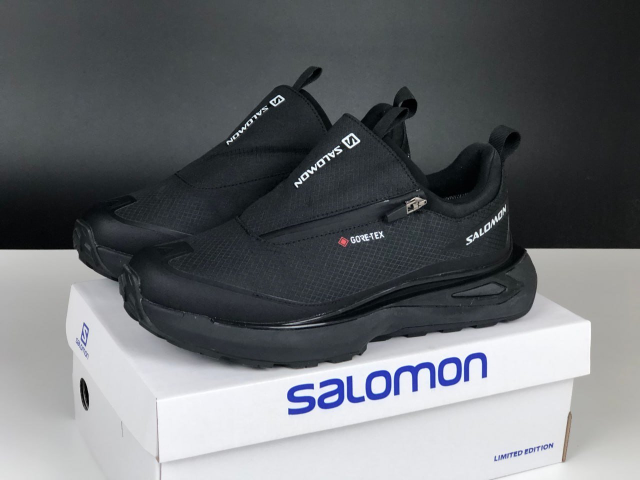 Чоловічі термо кросівки Salomon Odyssey Gore-Tex чорні осінь зима, фото №4