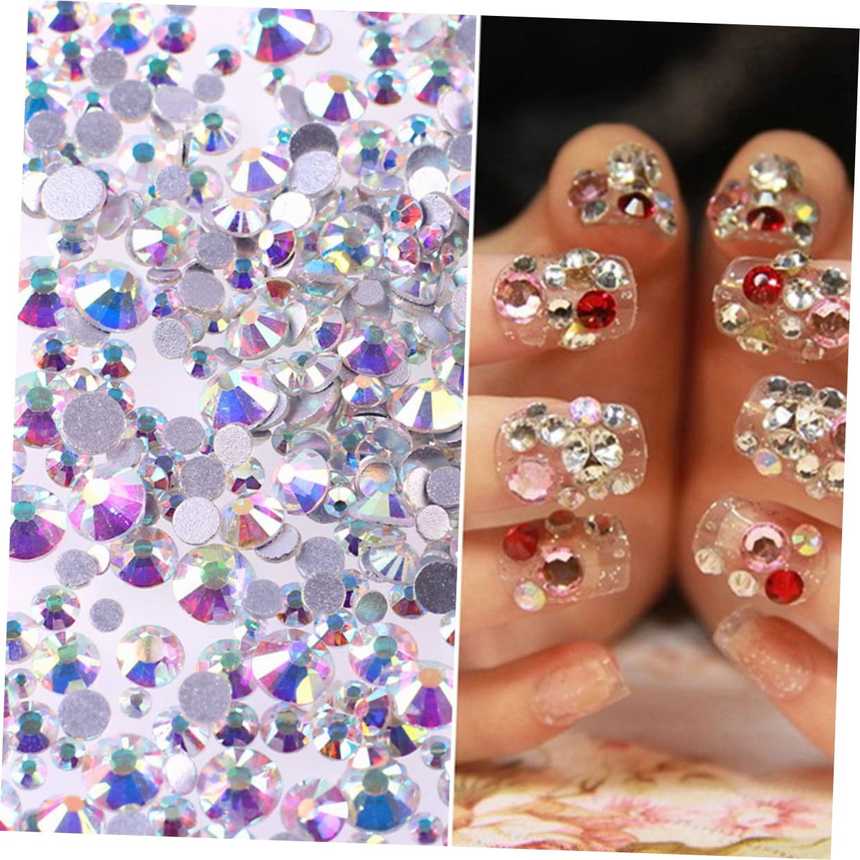 Стразы для ногтей FOMIYES Кристалл AB Стразы 4320 штук, фото №2