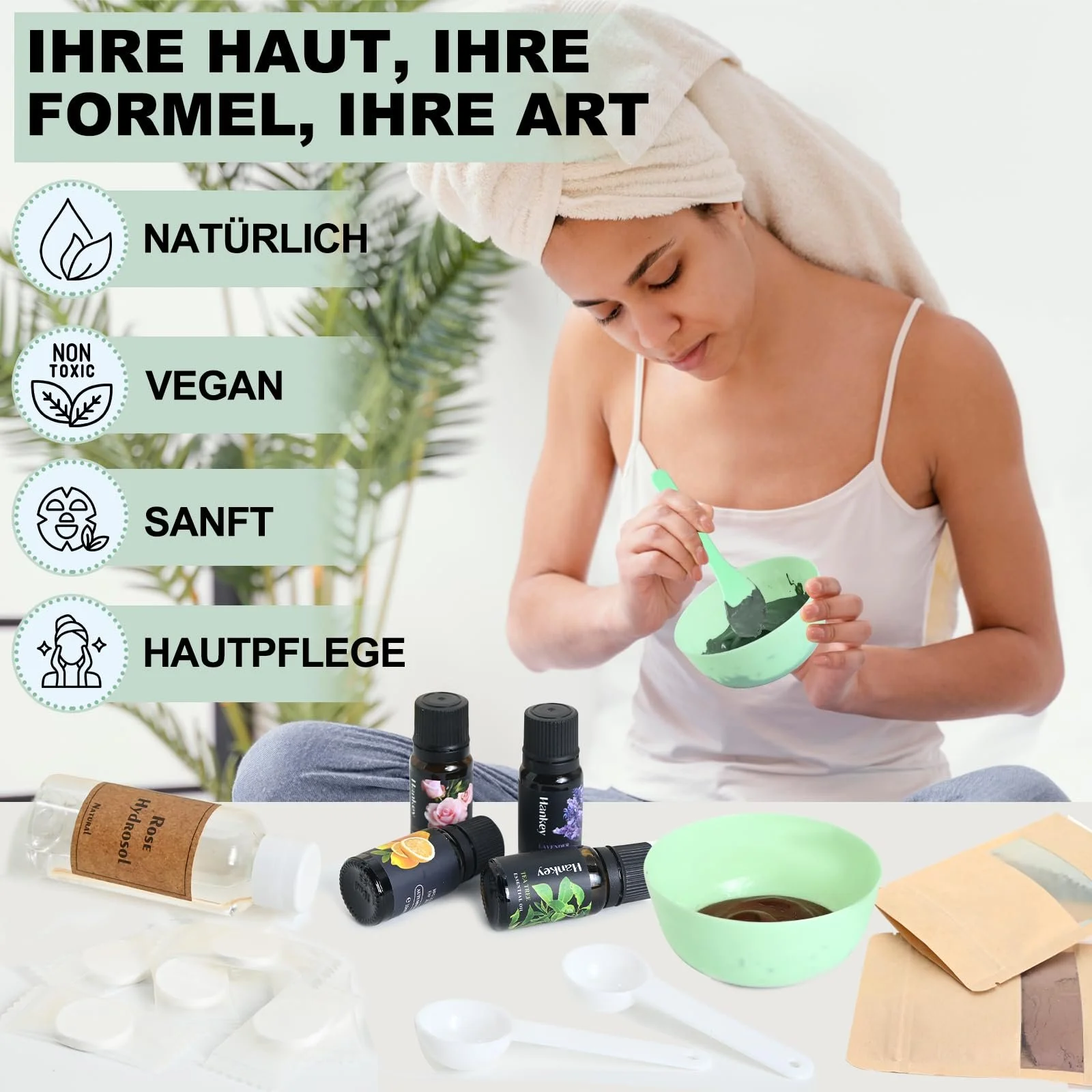 Набір для створення масок для обличчя Vezerd з гелем алое вера, зволожуючий, фото №6