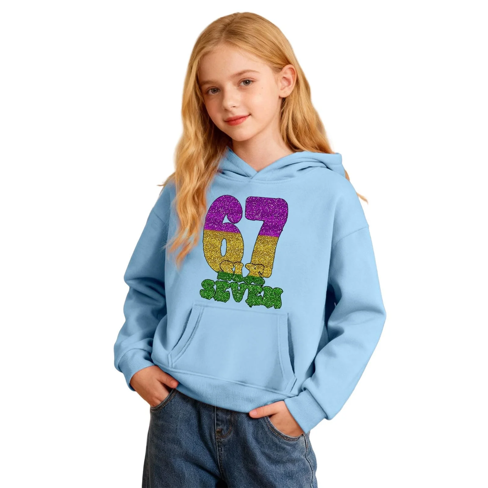 Худи Дышащая Удобная Толстовка для Девочек Повседневная Теплая Модная Спортивная Толстовка с Капюшоном для Игр и Школы Лонгслив Свитшот, фото №2