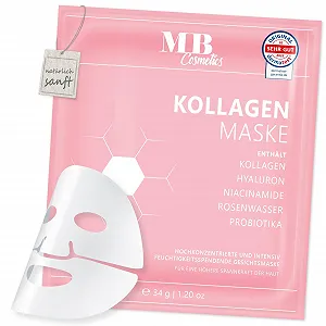 Маска для обличчя MB Cosmetics Collagen - З гіалуроном, ніацинамідами та пробіотиками - Фото 1