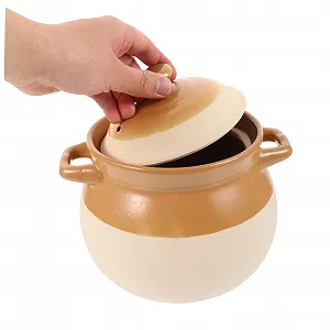 Керамическая кастрюля Gatuida Vintage многофункциональная для газовой плиты и открытого огня synthetic.ua - Фото 1