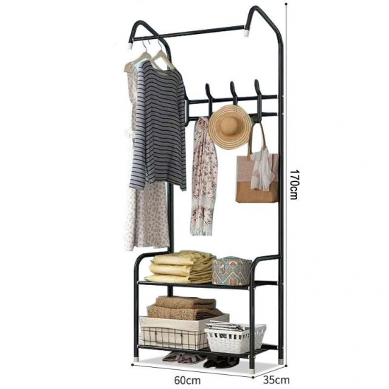 Вешалка для одежды напольная черная 165см*60см*35см, фото №2 Вешалка для одежды напольная черная 165см*60см*35см, фото №2