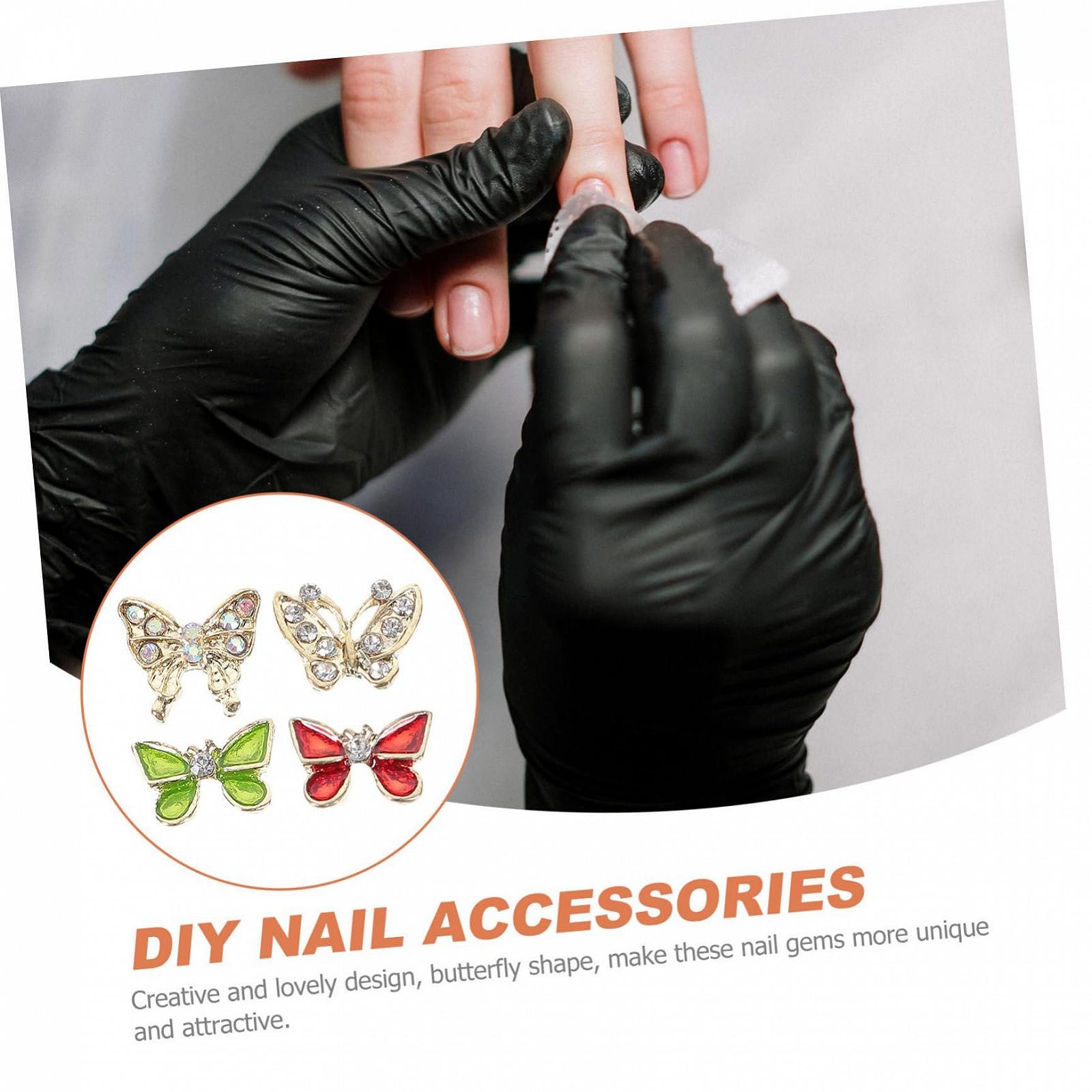 Украшения для ногтей Бабочки, 40 шт, фото №3