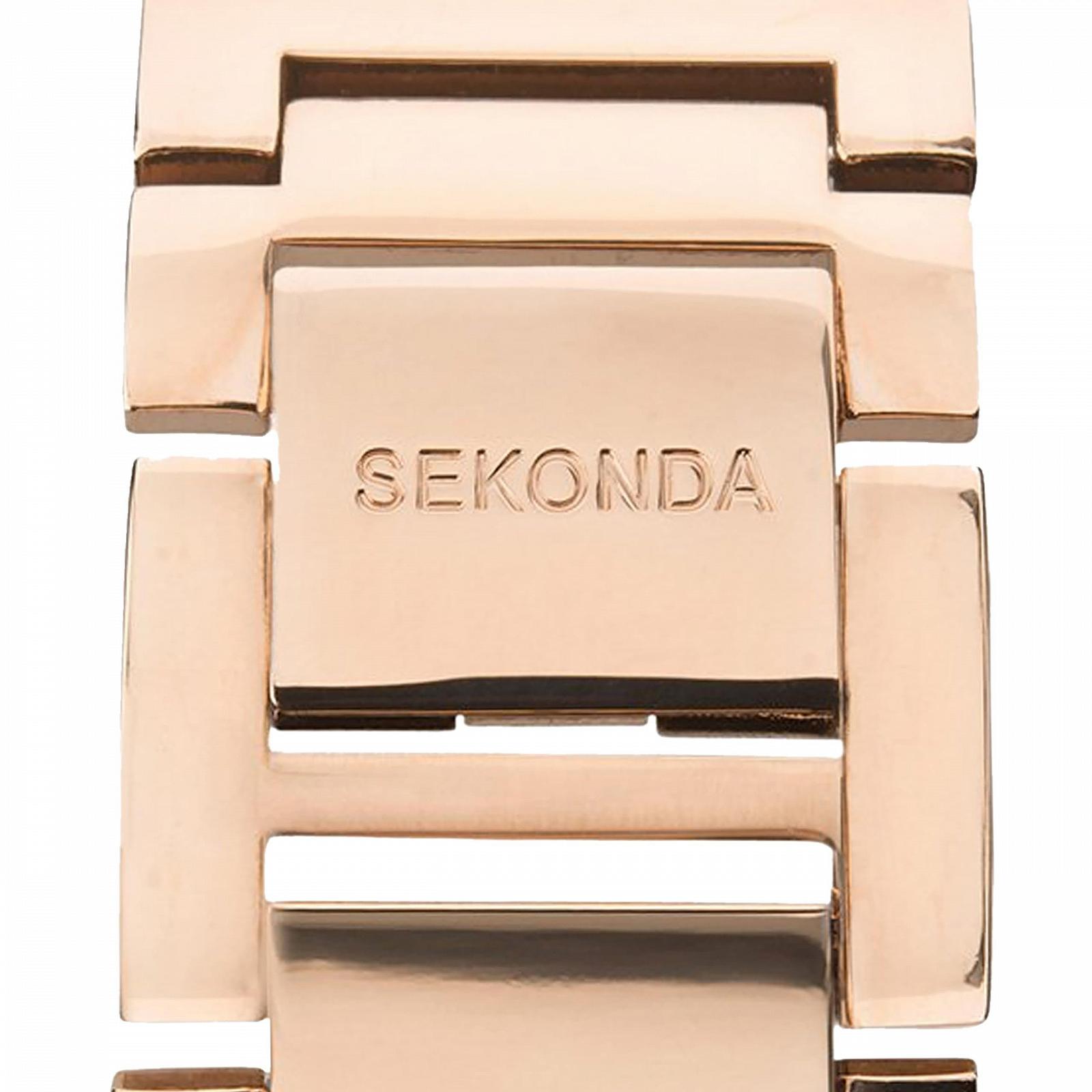 Годинник жіночий Seksy Rocks Колекція Rectangular Dial Браслет з камінням Swarovski (Коричневий-2653), фото №3