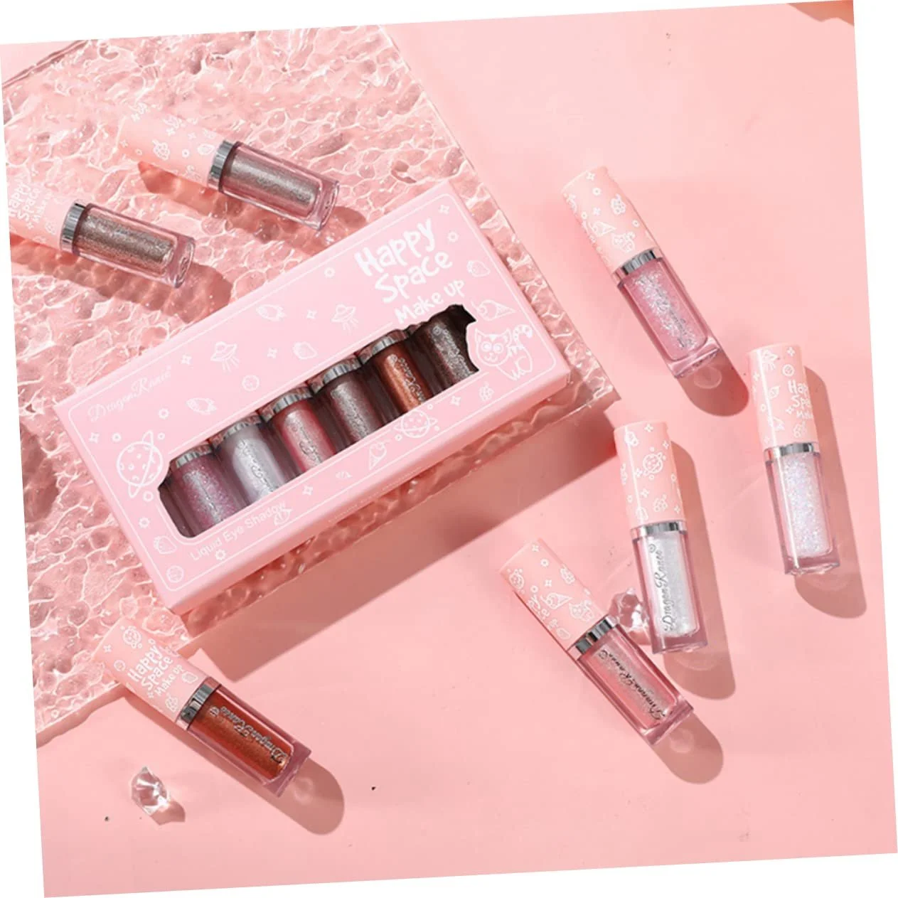 Рідка тіні для очей з блискітками minkissy, фото №5