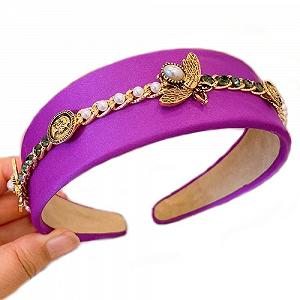 Женский Обруч Элегантный Праздничный Brillabenny Головной Убор Фиолетовый - Фото 1