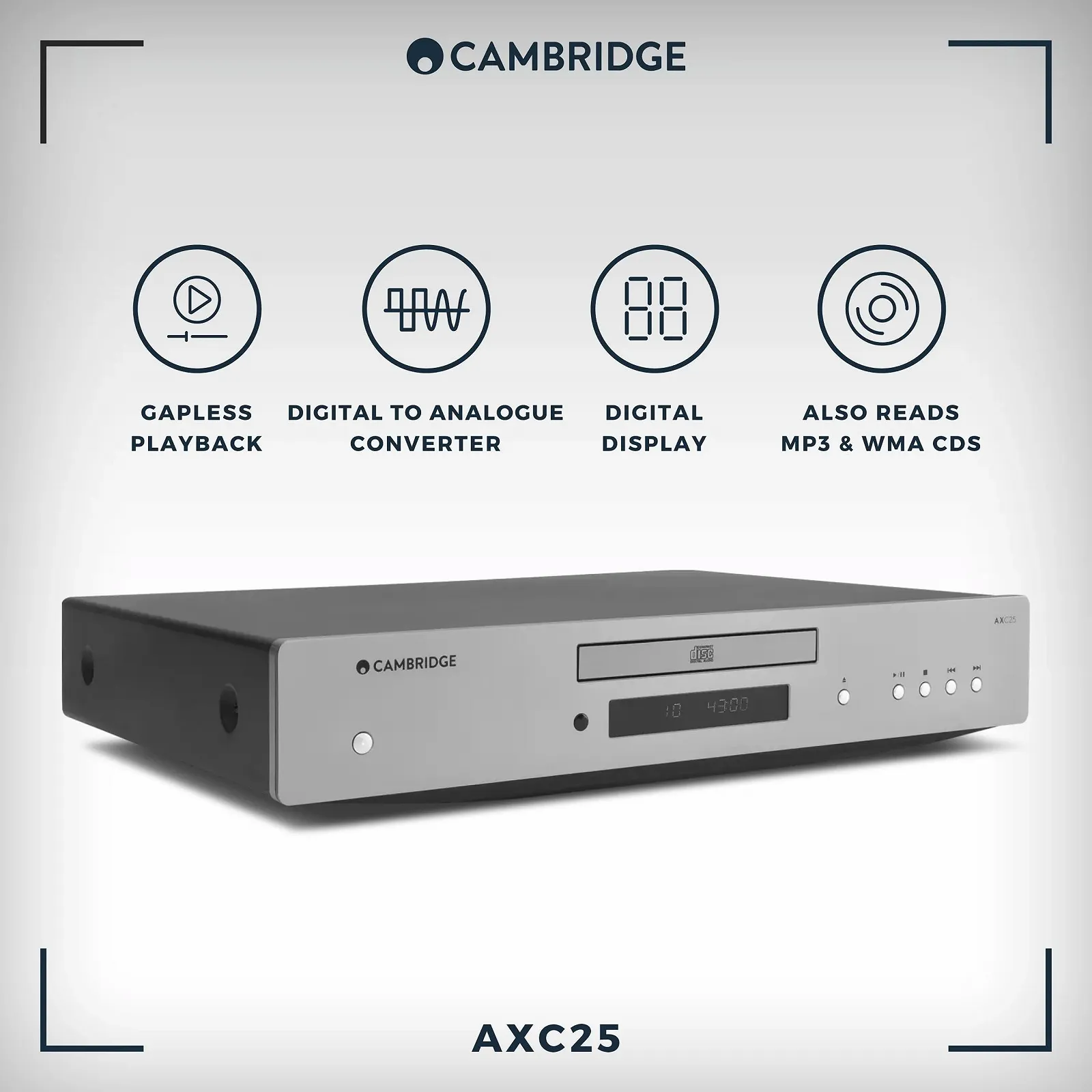 CD-програвач Cambridge Audio AXC25 Lunar Grey, фото №3