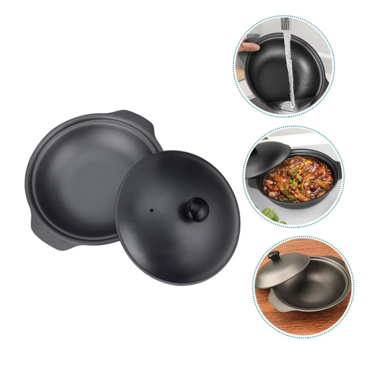 Кастрюля BESTYASH чугунная с крышкой, фото №3 Кастрюля BESTYASH чугунная с крышкой, фото №3