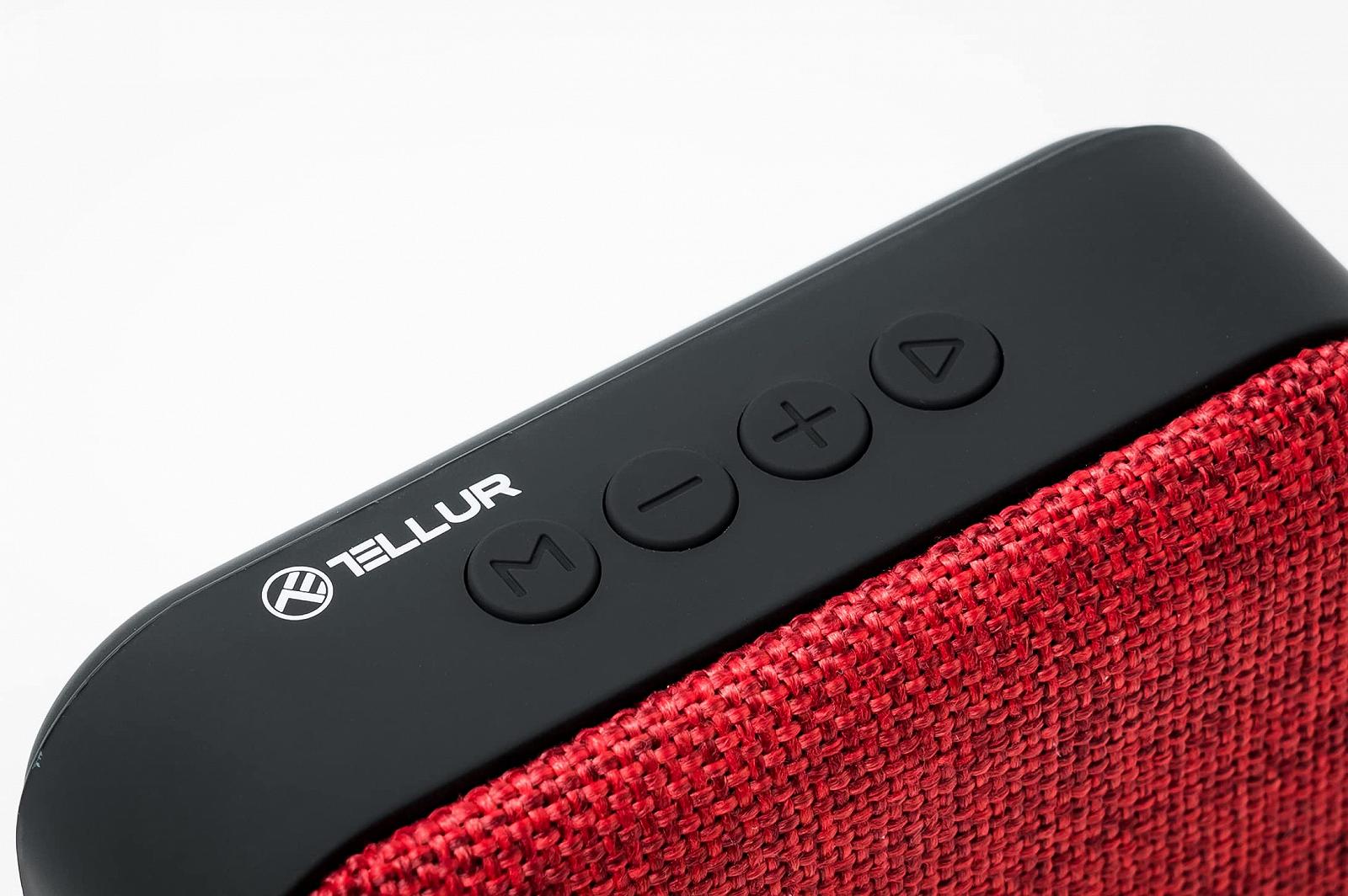 Портативна колонка TELLUR Callisto Bluetooth Маленький Компактний Музична шкатулка Bluetooth Радіо Червоний, фото №3