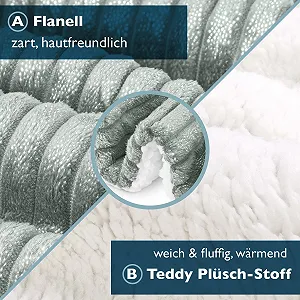 Одеяло Тип Beautissu Elisa Уютное одеяло Sherpa Одеяло для дивана Пушистое одеяло из кораллового флиса Микроволокно Теплое одеяло из микроволокна Очень пушистое synthetic.ua - Фото 1