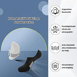 Спортивные носки унисекс Черный Белый (8 пар) synthetic.ua - Фото 1