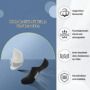 Шкарпетки спортивні унісекс Чорний Білий (8 пар) synthetic.ua - Фото 1