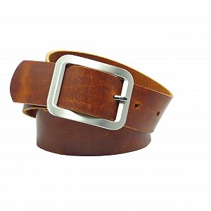 Кожаный ремень Kollektion Chrissys-in, коньячный, коричневая коровья кожа, 4 см шириной, собственного производства, коньячный - Фото 1