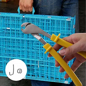 Клещи SPEEDWOX J-Clip для проволочных клеток, зажимы J-Clips, клещи для хомутов, набор клещей для клеток для кроликов, J Clips и клещи для проволочных клеток, клещи для скрепления клеток, проволочный зажим для клеток synthetic.ua - Фото 1