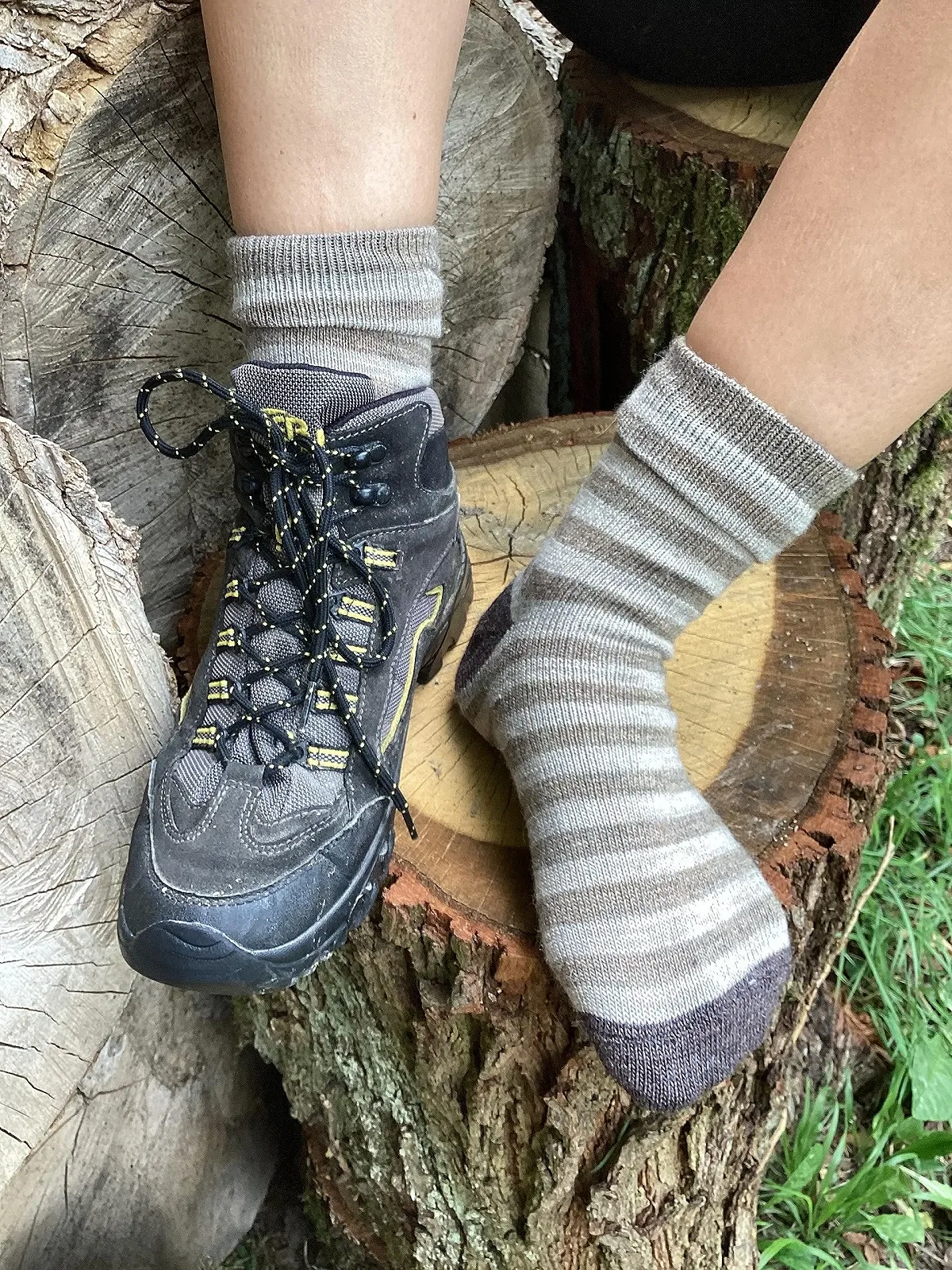 Шкарпетки Alpaka, 2 пари, Тонкі смугасті шкарпетки з альпаки, фото №3 Шкарпетки Alpaka, 2 пари, Тонкі смугасті шкарпетки з альпаки, фото №3