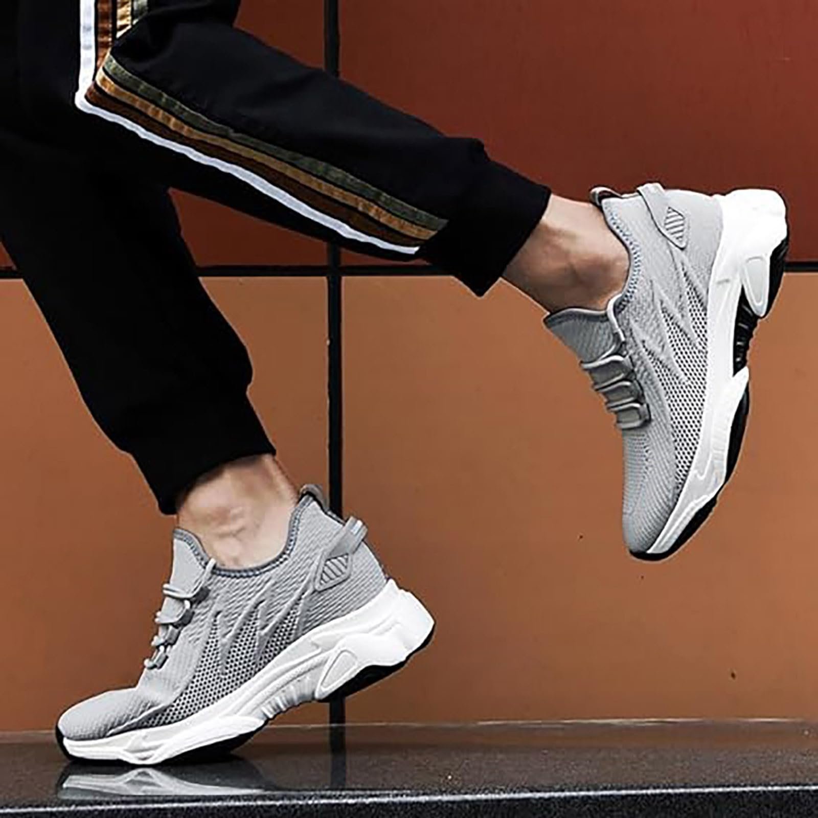 Кроссовки DKLOVIFU Alpha Kicks SkyBoost Pro Мужские Увеличивающие Рост С Сеткой, фото №4