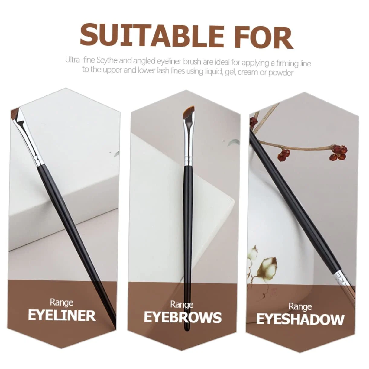 Кисти FOMIYES для бровей, плоская, тонкая, скошенная, фото №7