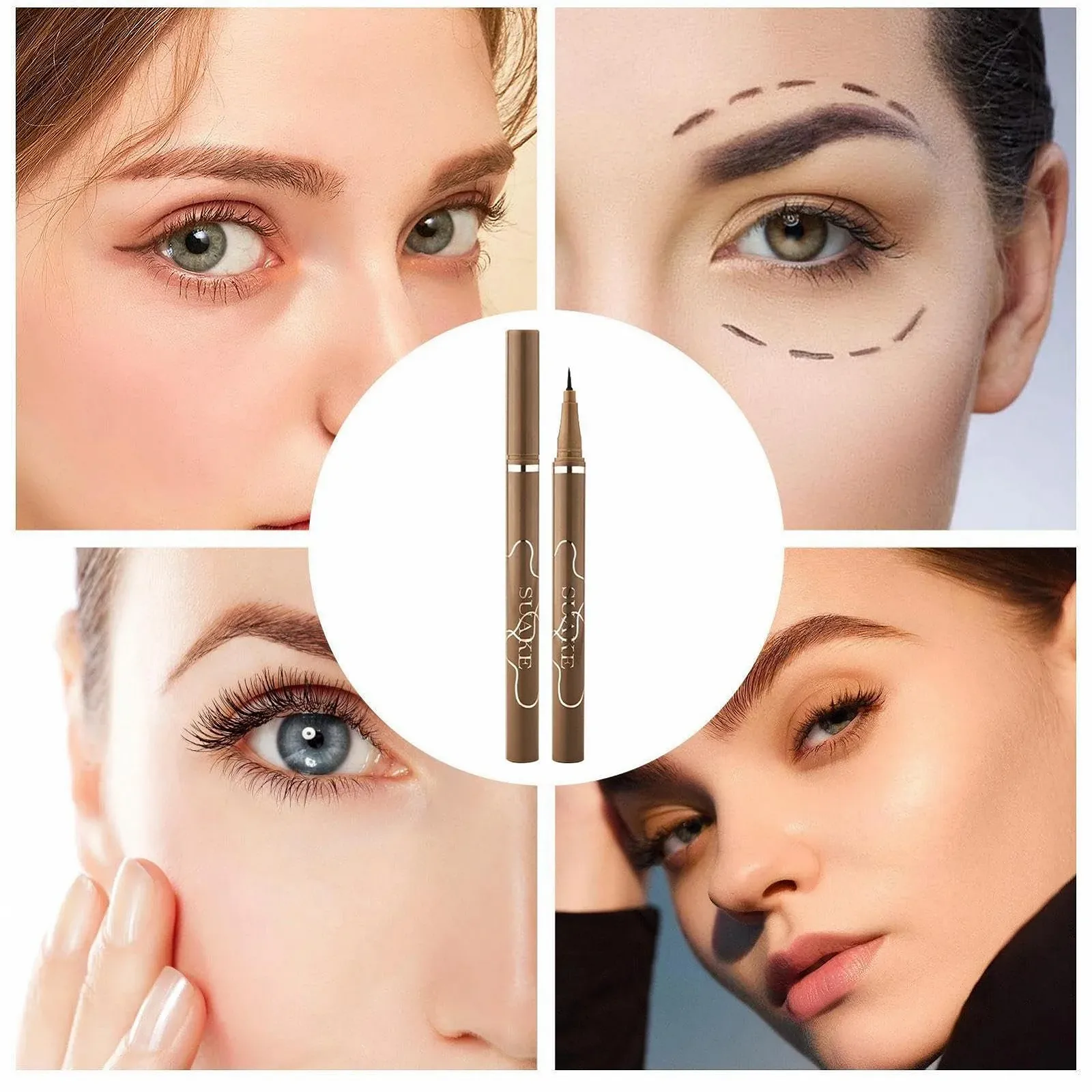 Подводка жидкая Fowybe водостойкая с кисточкой, фото №2 Подводка жидкая Fowybe водостойкая с кисточкой, фото №2