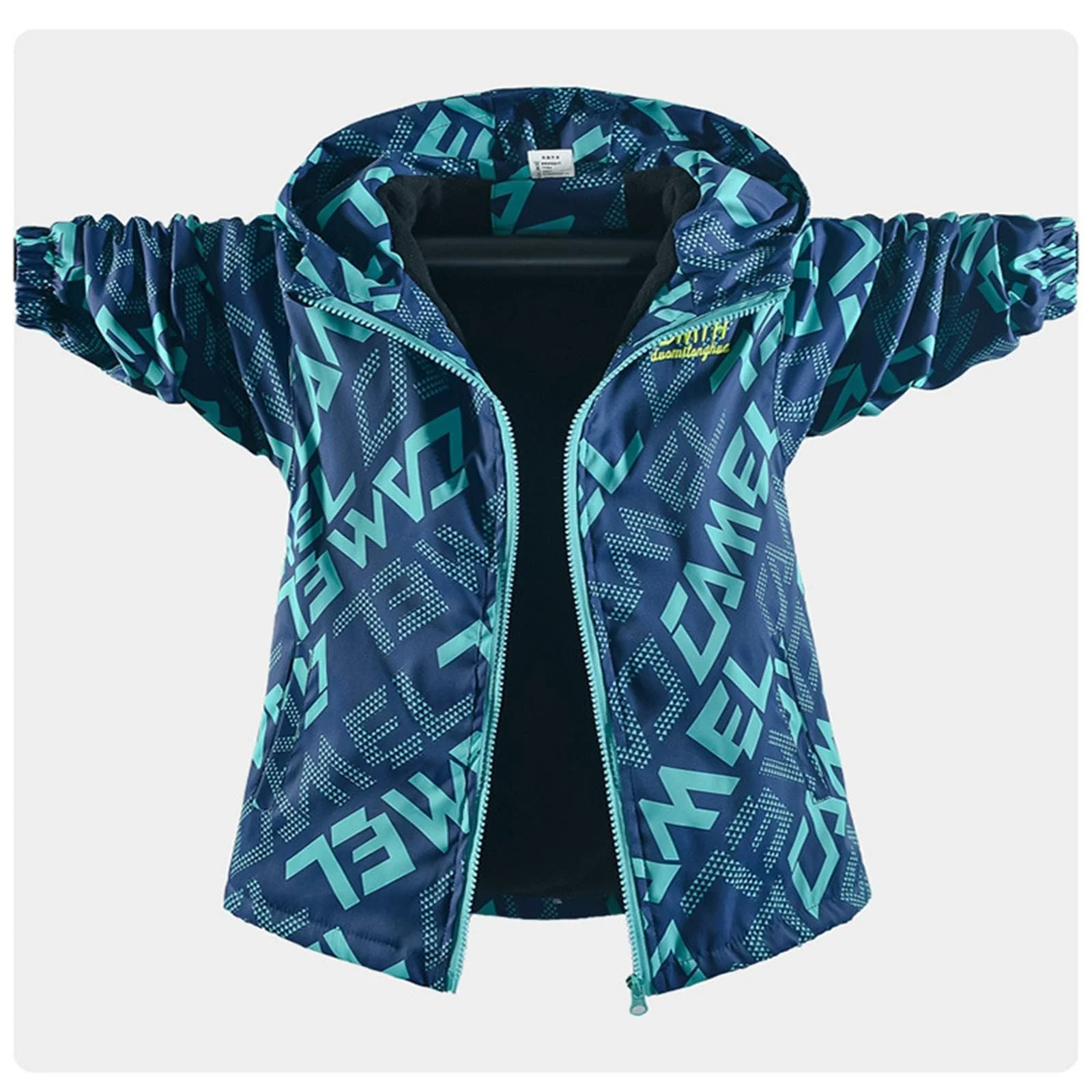 Софтшел куртка з капюшоном KQIVAM для дітей, вітрозахисна, демісезонна, для походів, фото №4