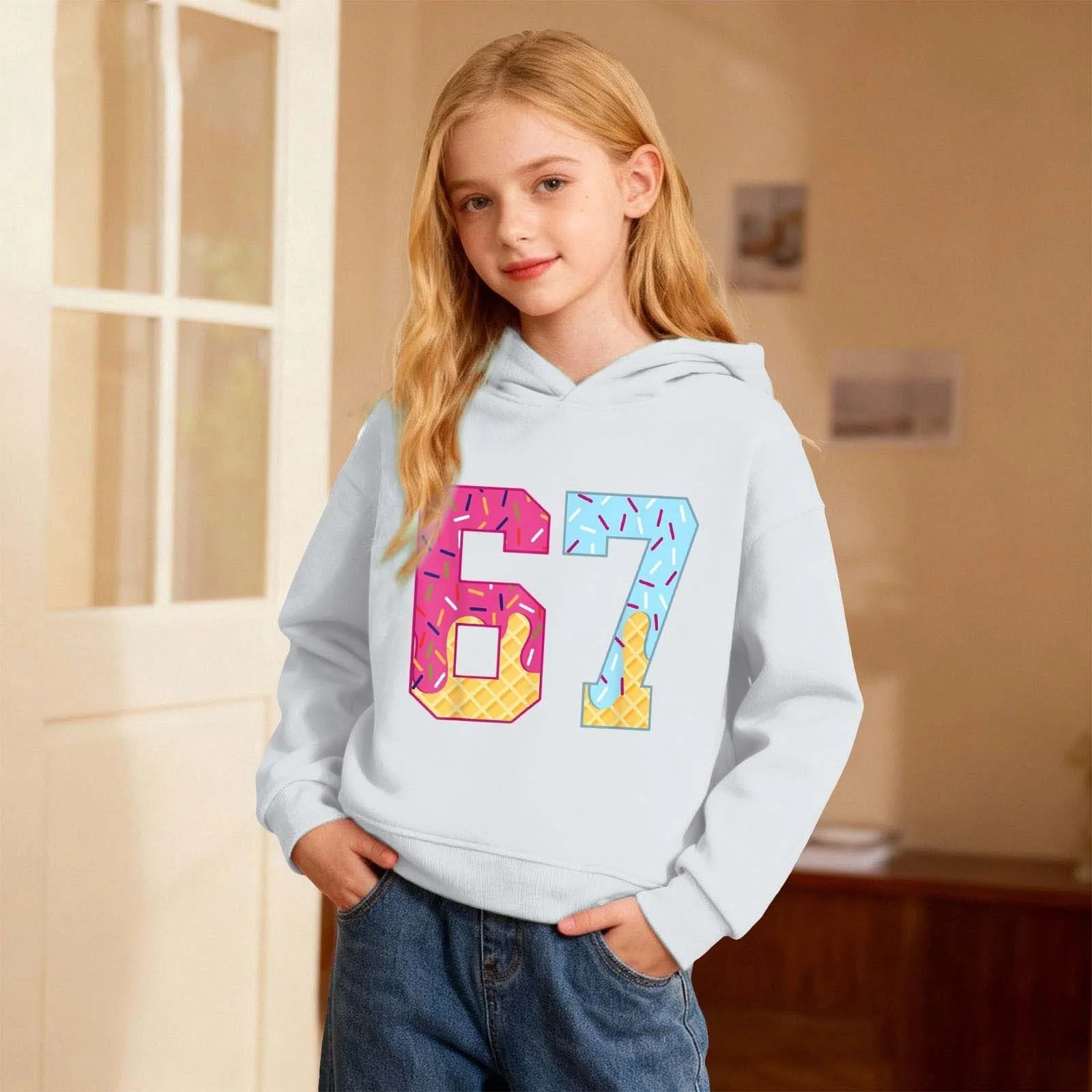 Толстовка для дівчат 67 Prints Підліткова, фото №3