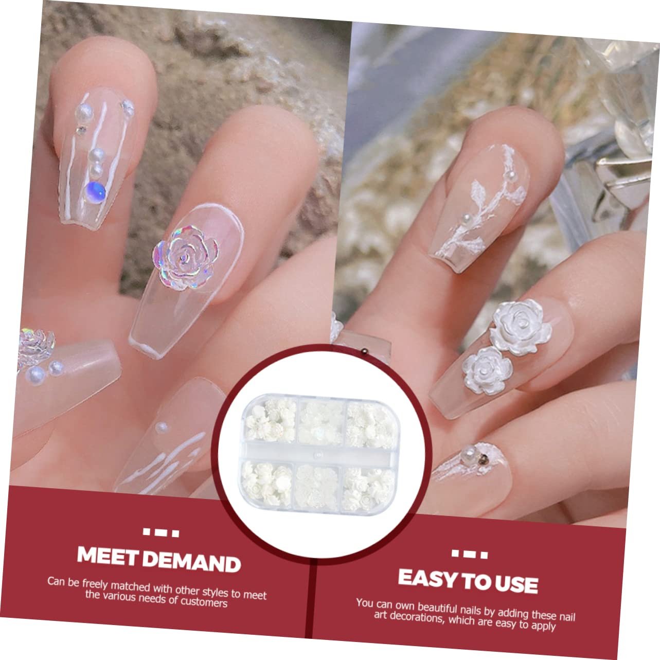 Прикраса для нігтів Квітка MERRYHAPY 2 коробки Аксесуари, фото №3 Прикраса для нігтів Квітка MERRYHAPY 2 коробки Аксесуари, фото №3