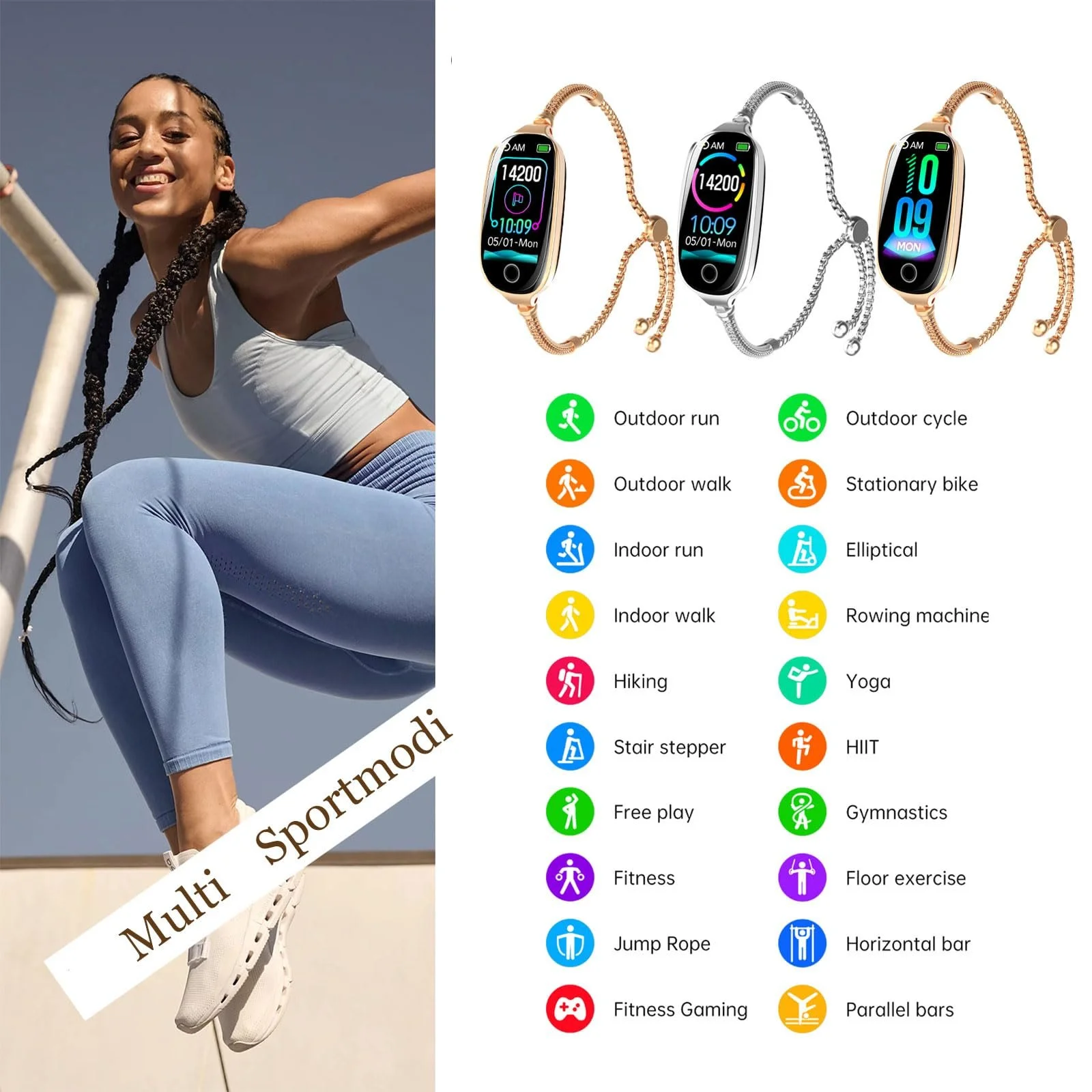 Смарт-часы Женские Серебряные, фото №5