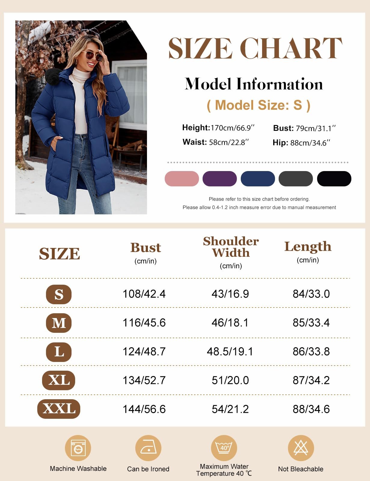 Зимняя куртка Tuopuda Женская Длинная Зимняя Теплая, фото №6